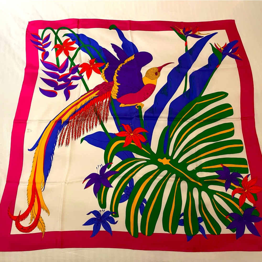 Vintage Ginnie Johansen Inc silk scarf